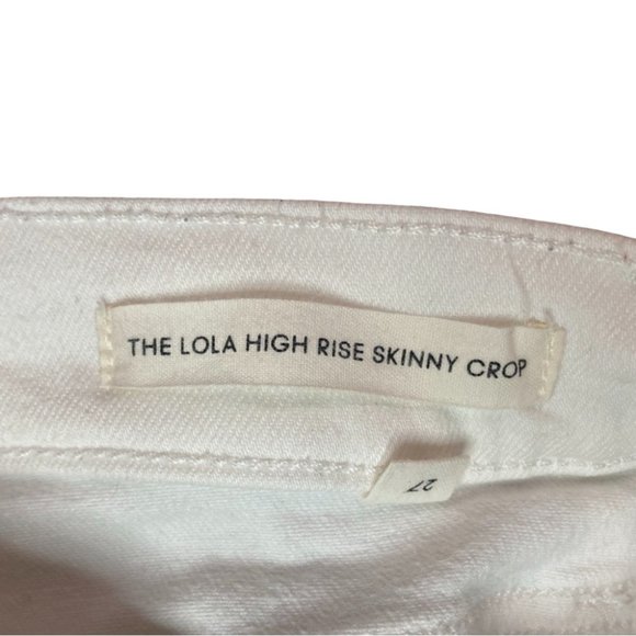 Aritzia Denim Forum The Lola High Rise Skinny Crop White Jeans size 27 - Picture 4 of 6